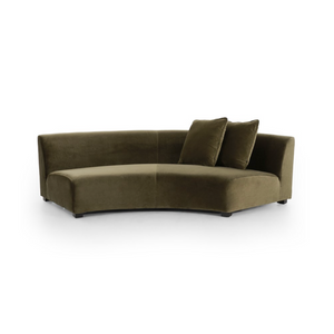 Rhonda 176" Curved Bench Seat Sectional - Olive