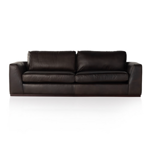 Colten 98" Top Grain Leather 2 Cushion Sofa - Cigar