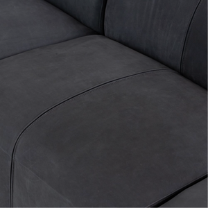 Stephan 3 Piece Top Grain Leather Sectional - Midnight