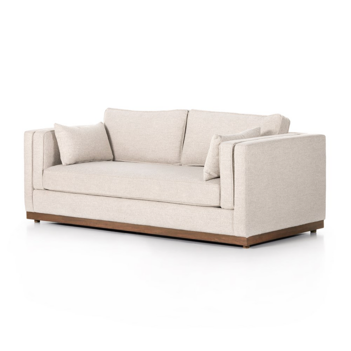 Lorene 87" Bench Cushion Sofa - Performance Pebble