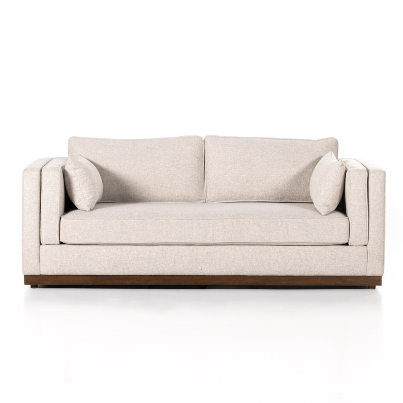 Lorene 87" Bench Cushion Sofa - Performance Pebble