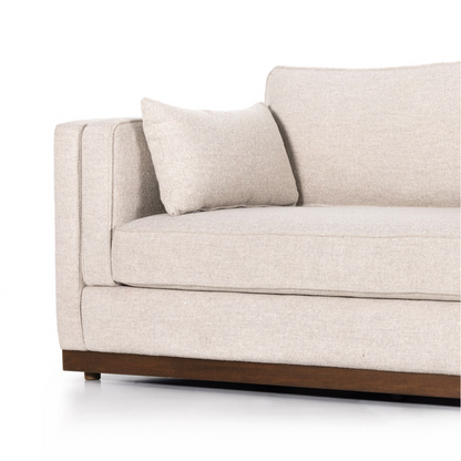Lorene 87" Bench Cushion Sofa - Performance Pebble