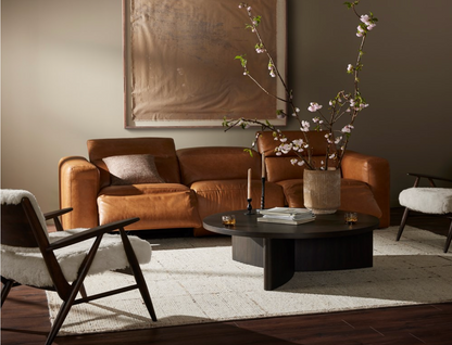 Riley 3 Cushion Top Grain Leather Power Reclining Sofa - Butterscotch