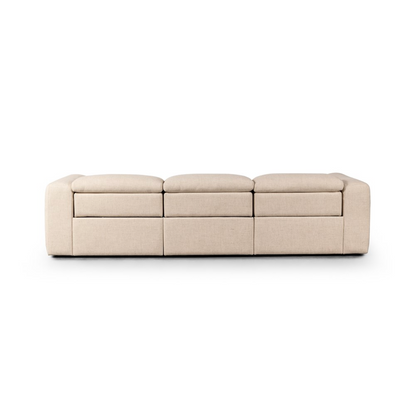 Riley 3 Cushion Power Reclining Sofa - Performance Natural