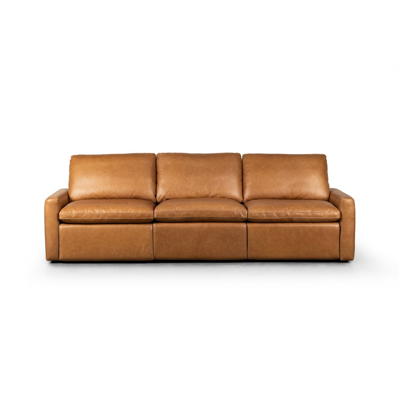 Timothy 111" 3 Cushion Power Reclining Top Grain Leather Sofa - Butterscotch