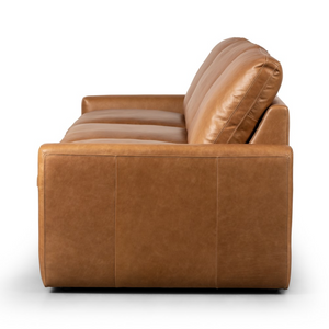 Timothy 111" 3 Cushion Power Reclining Top Grain Leather Sofa - Butterscotch