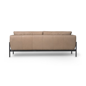 Jerrod 88" Top Grain Leather Sofa - Soft Taupe