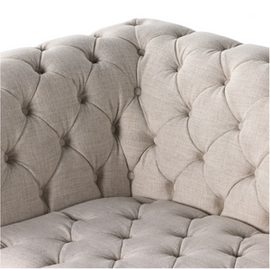Briscoe 81" Top Grain Leather Tufted Sofa - Natural