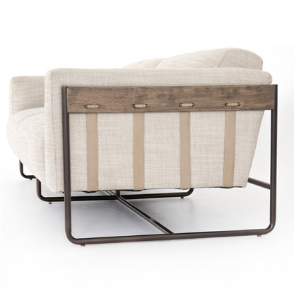 Ellie 91" 2 Cushion Sofa - Iron + Performance Taupe