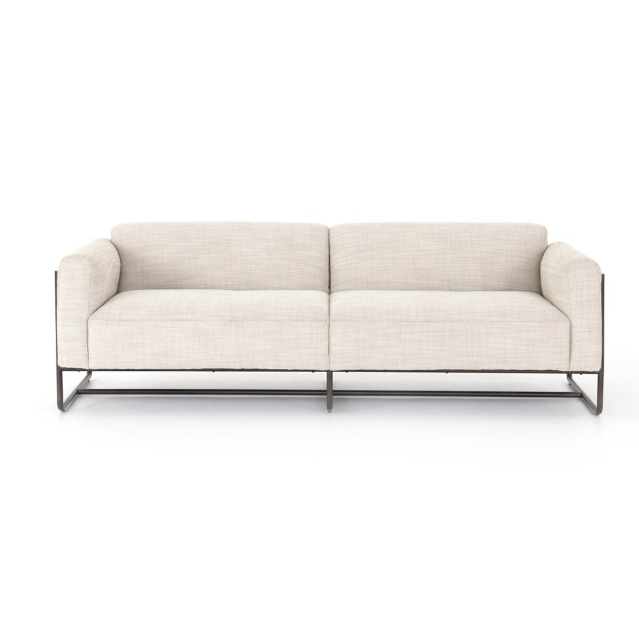 Ellie 91" 2 Cushion Sofa - Iron + Performance Taupe
