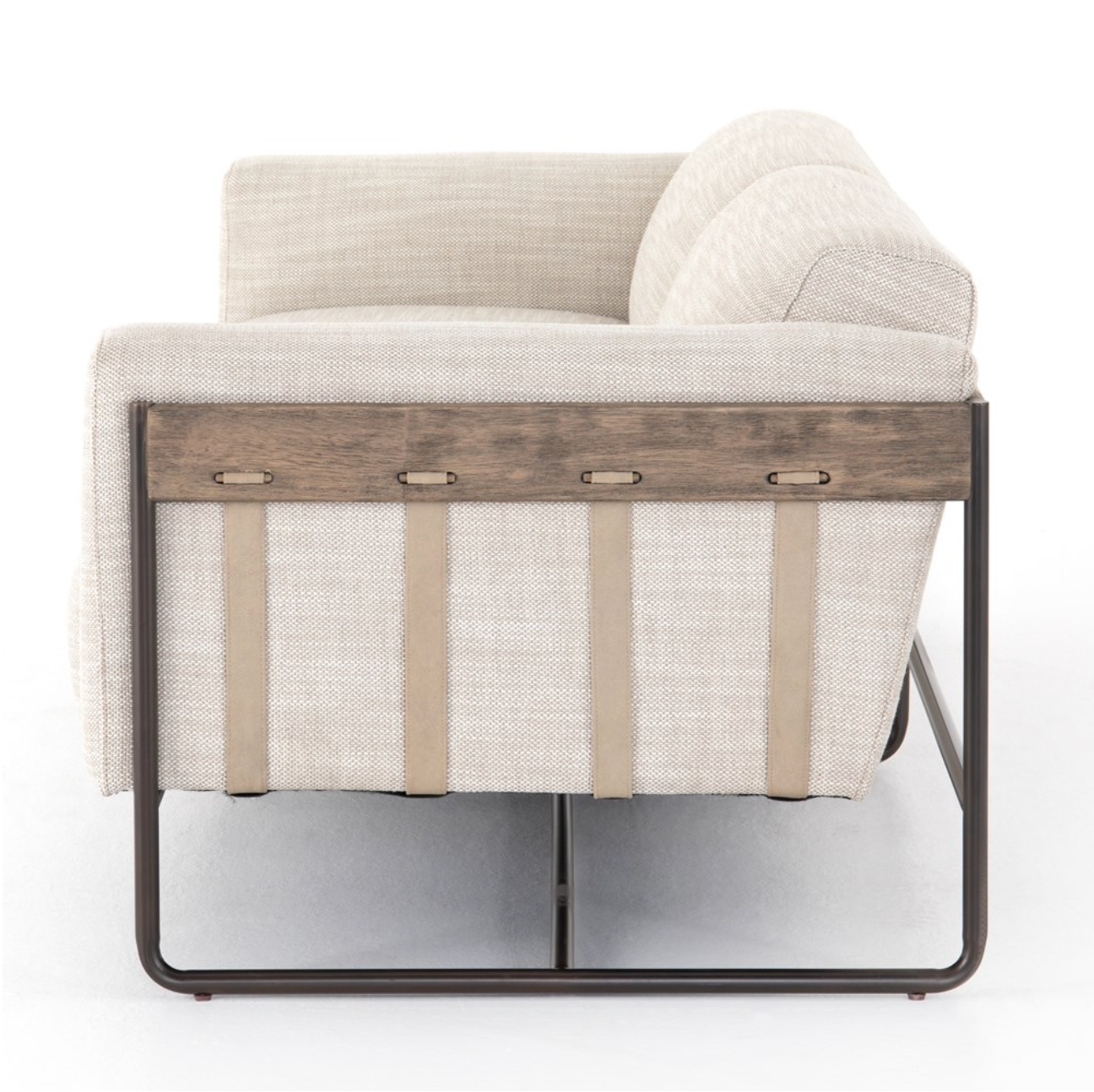 Ellie 91" 2 Cushion Sofa - Iron + Performance Taupe