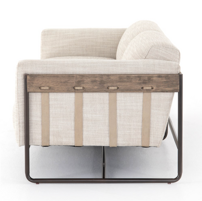 Ellie 91" 2 Cushion Sofa - Iron + Performance Taupe