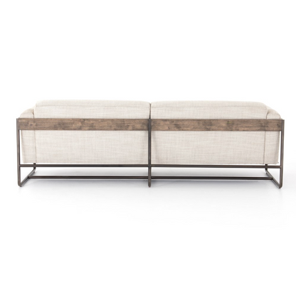 Ellie 91" 2 Cushion Sofa - Iron + Performance Taupe