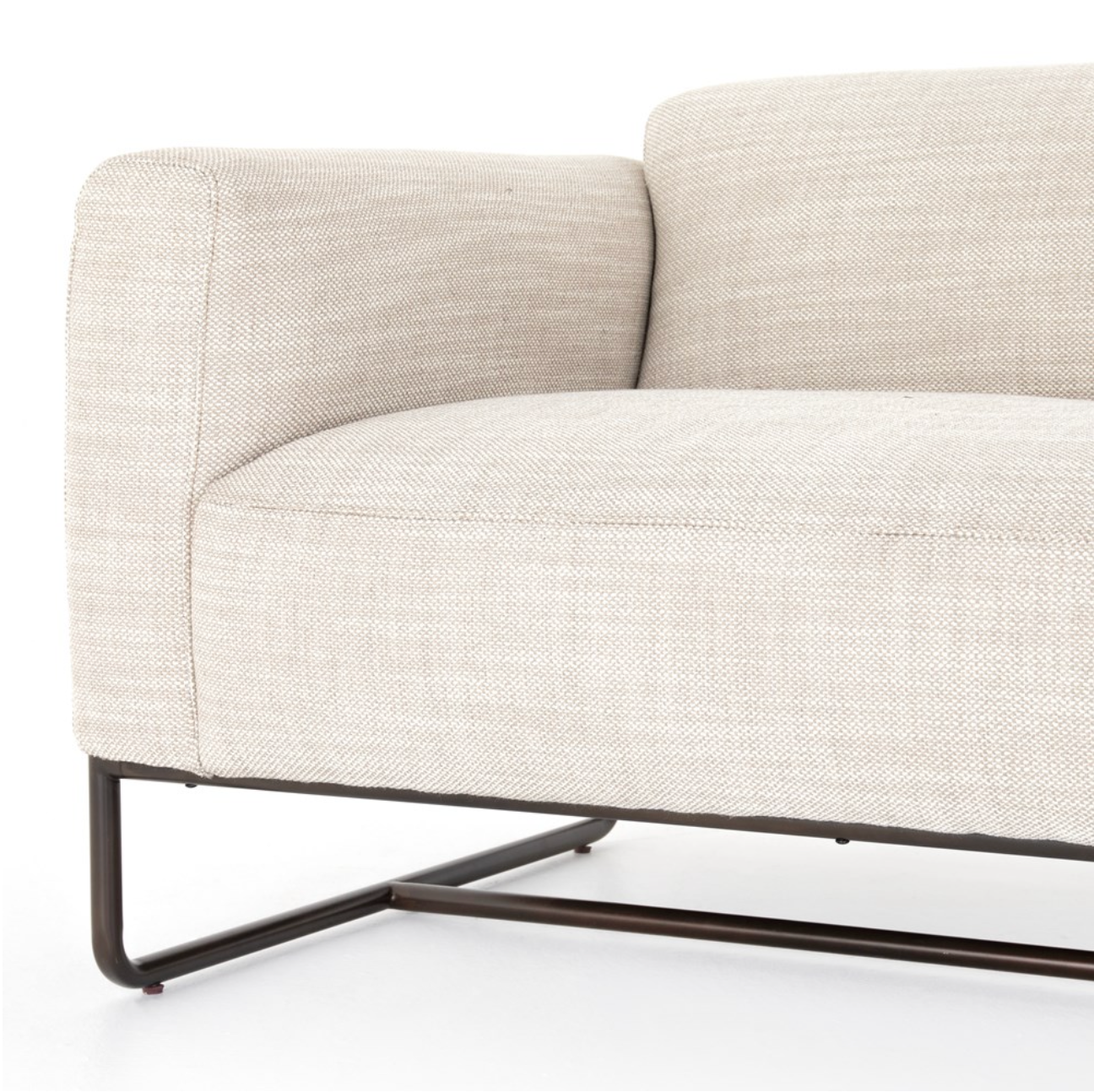 Ellie 91" 2 Cushion Sofa - Iron + Performance Taupe