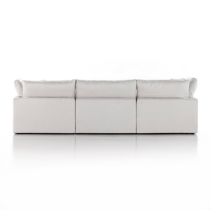 Stanton 125" 3 Cushion Modular Sofa - Performance Ivory