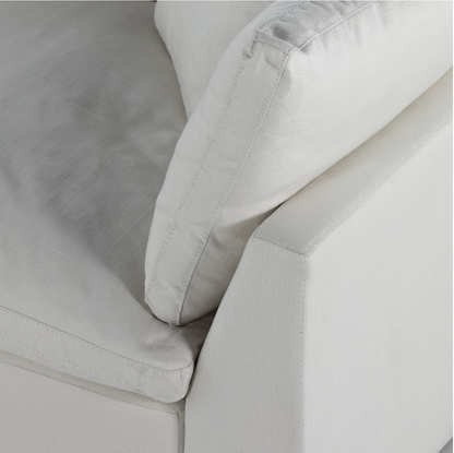 Stanton 125" 3 Cushion Modular Sofa - Performance Ivory