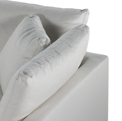 Stanton 125" 3 Cushion Modular Sofa - Performance Ivory