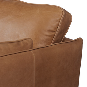 Rhett 76" Top Grain Leather 2 Cushion Sofa - Cognac