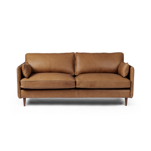 Rhett 76" Top Grain Leather 2 Cushion Sofa - Cognac