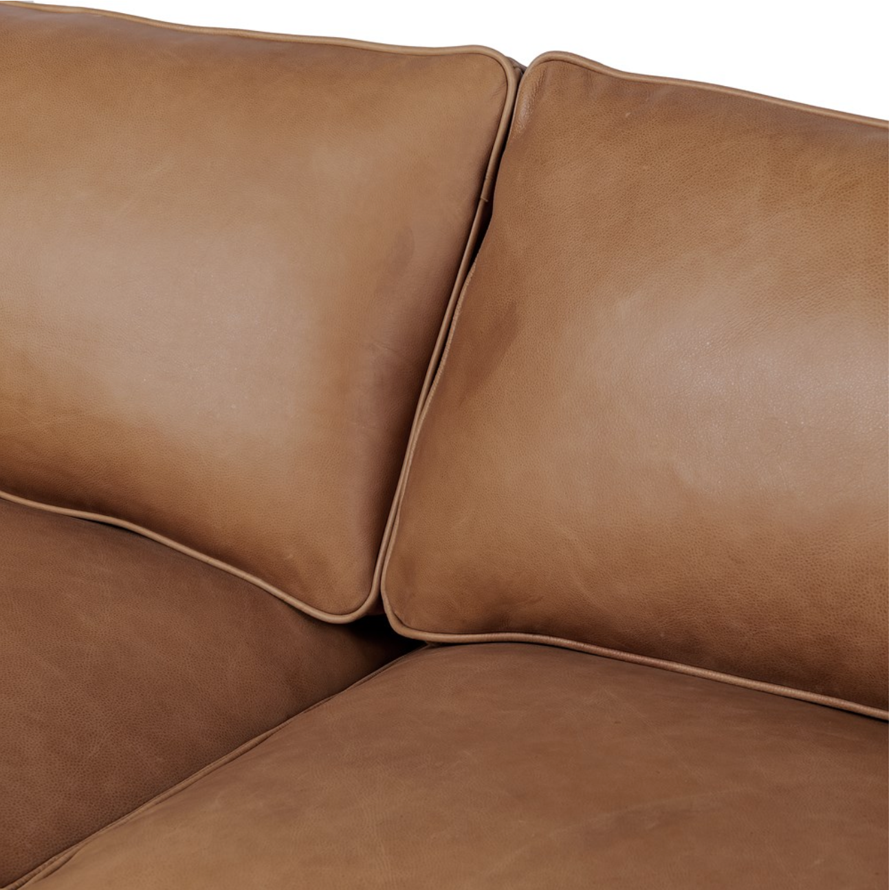 Rhett 76" Top Grain Leather 2 Cushion Sofa - Cognac