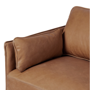 Rhett 76" Top Grain Leather 2 Cushion Sofa - Cognac