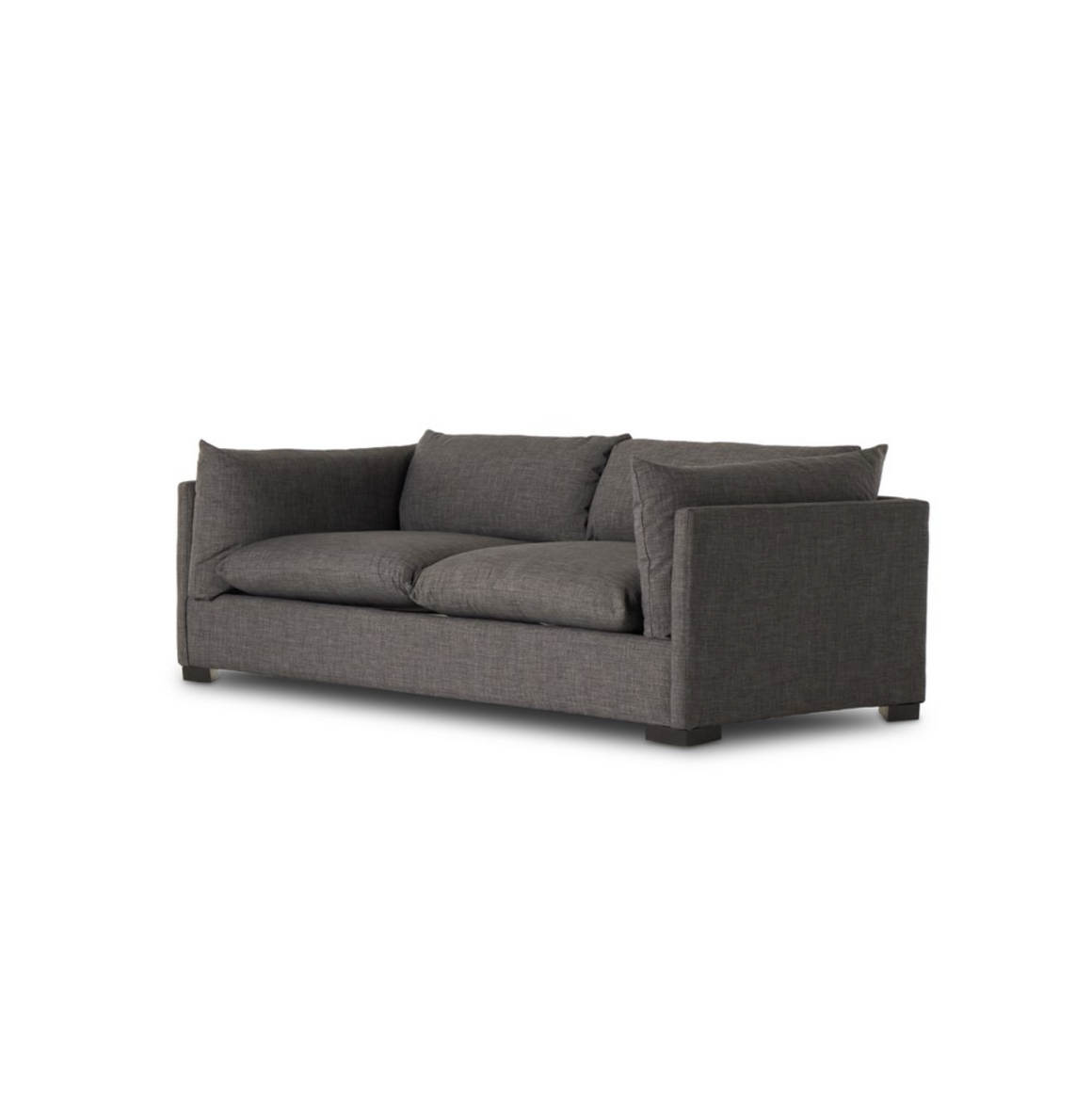 Luna 90" 2 Cushion Sofa - Charcoal