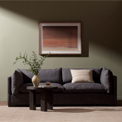 Luna 90" 2 Cushion Sofa - Charcoal