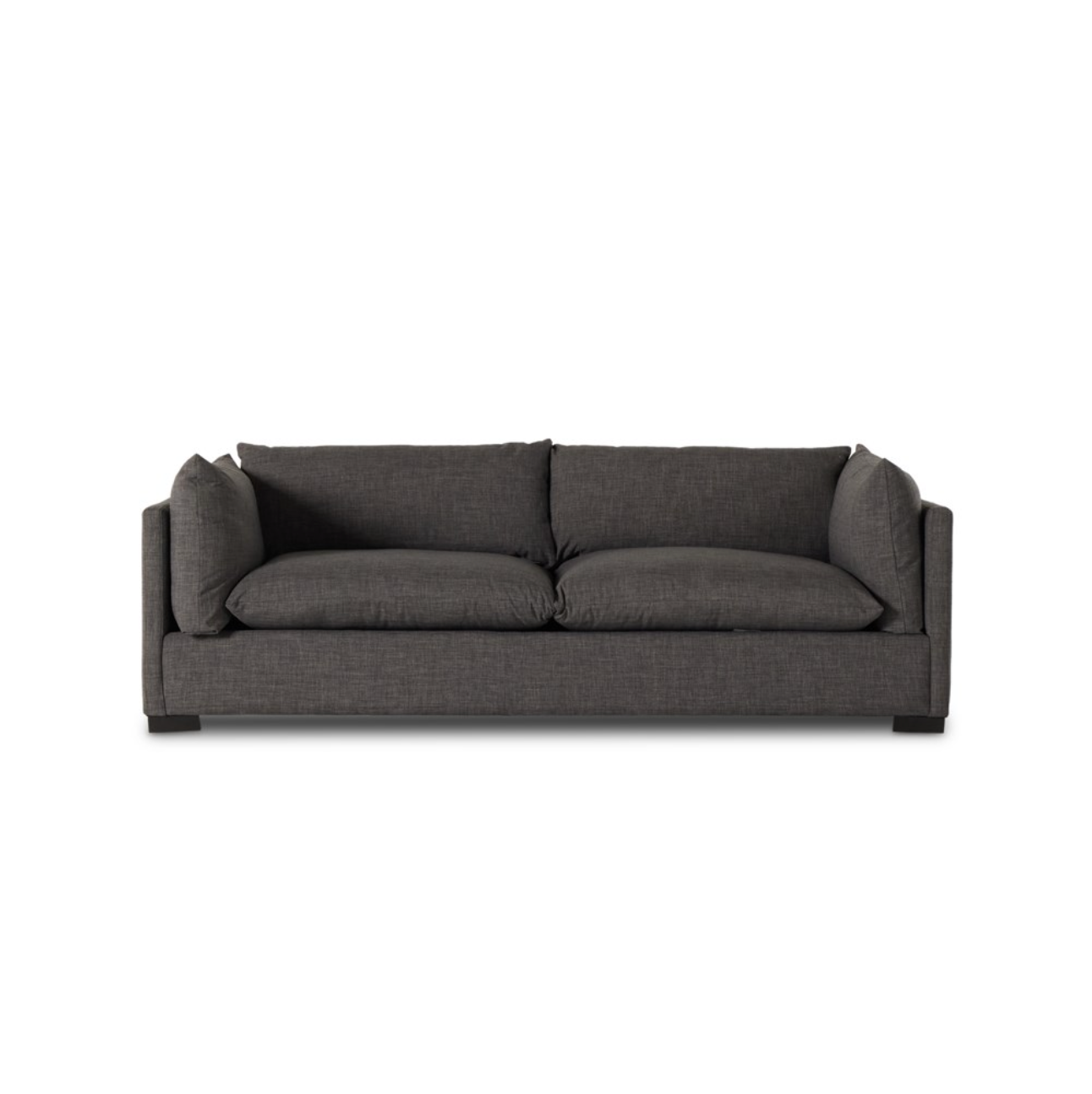 Luna 90" 2 Cushion Sofa - Charcoal