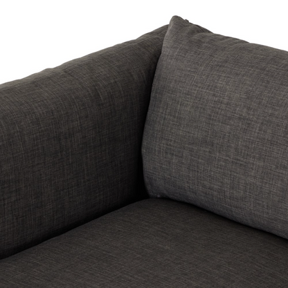 Luna 90" 2 Cushion Sofa - Charcoal