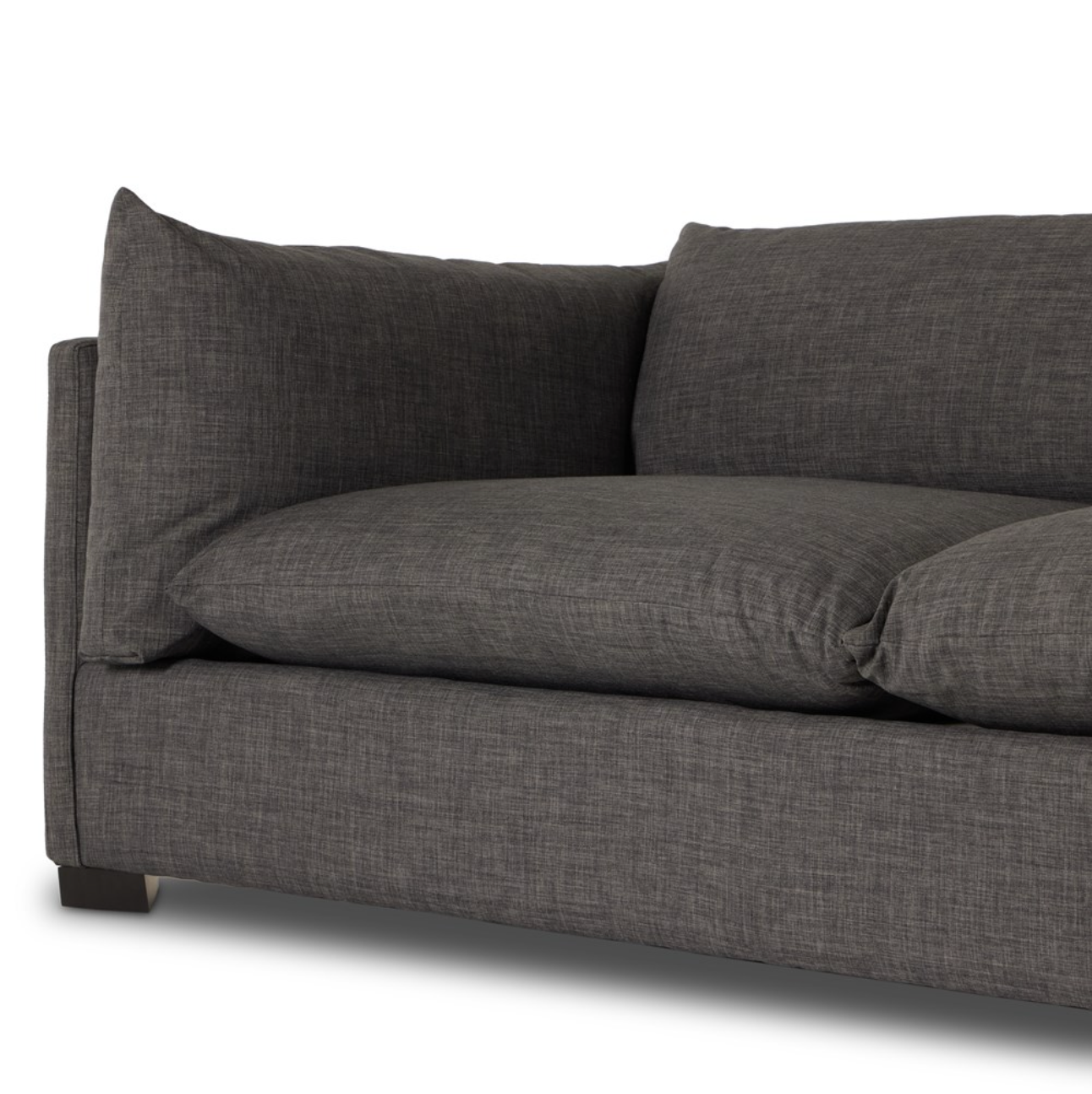 Luna 90" 2 Cushion Sofa - Charcoal
