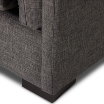 Luna 90" 2 Cushion Sofa - Charcoal