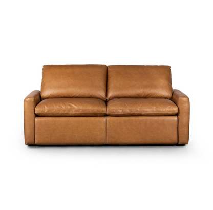 Cartier 78" 2 Cushion Top Grain Leather Power Recliner Sofa - Butterscotch