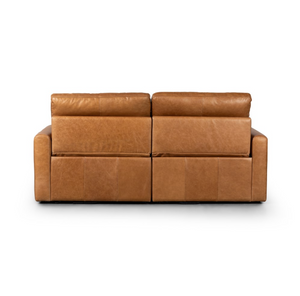 Cartier 78" 2 Cushion Top Grain Leather Power Recliner Sofa - Butterscotch