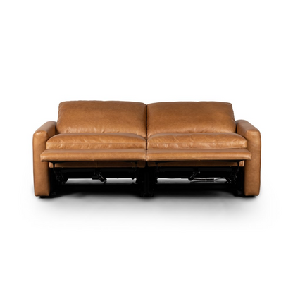 Cartier 78" 2 Cushion Top Grain Leather Power Recliner Sofa - Butterscotch