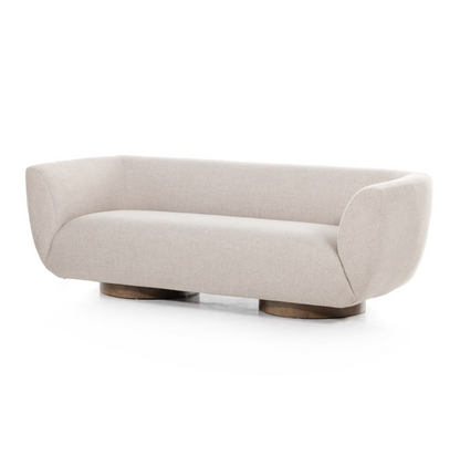 Sabine 87" Bench Cushion Sofa - Performance Taupe