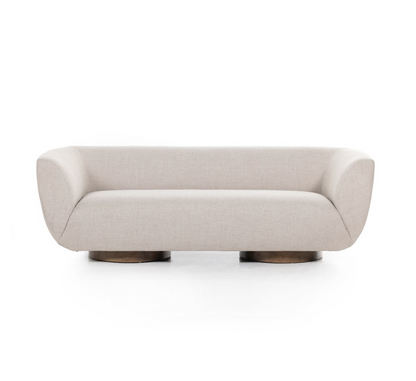 Sabine 87" Bench Cushion Sofa - Performance Taupe