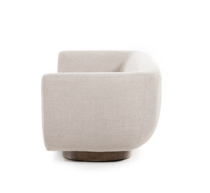 Sabine 87" Bench Cushion Sofa - Performance Taupe
