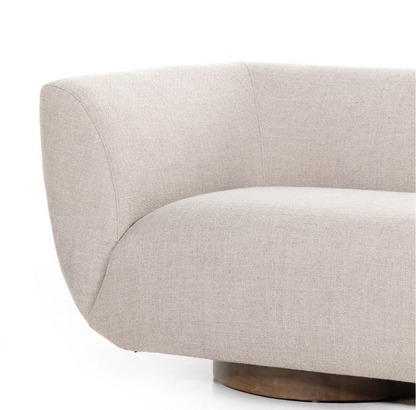 Sabine 87" Bench Cushion Sofa - Performance Taupe
