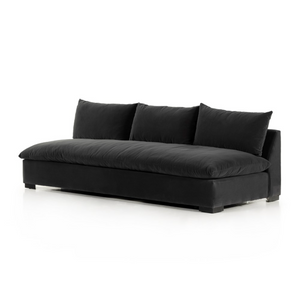 Owen 94 Armless Bench Sofa - Performance + Charcoal