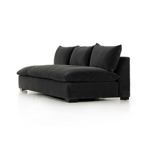 Owen 94 Armless Bench Sofa - Performance + Charcoal