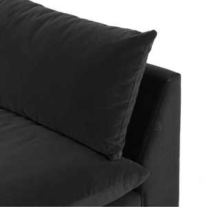 Owen 94 Armless Bench Sofa - Performance + Charcoal