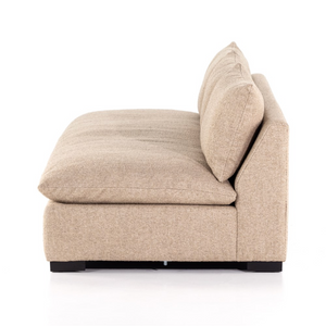 Owen 94 Armless Bench Sofa - Performance + Sand