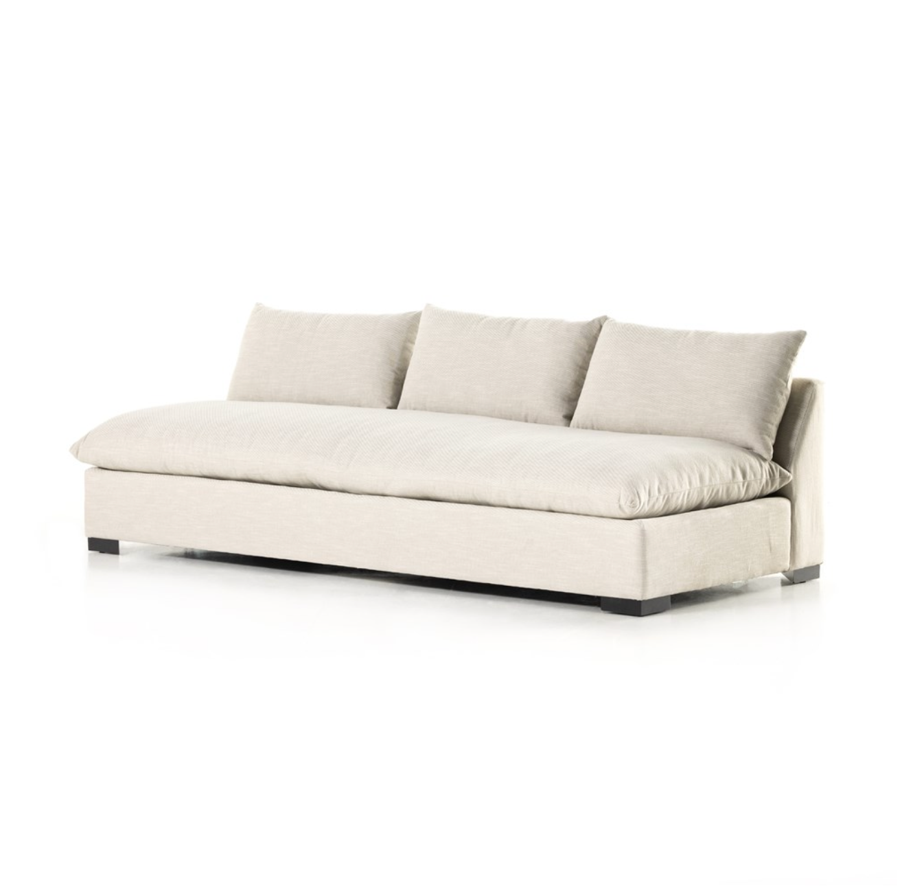 Owen 94 Armless Bench Sofa - Performance + Oatmeal