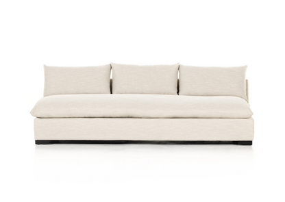 Owen 94 Armless Bench Sofa - Performance + Oatmeal