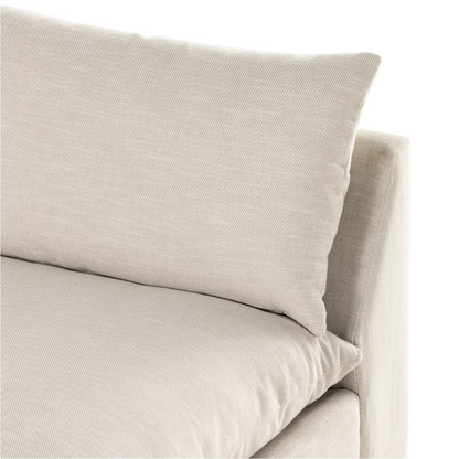 Owen 94 Armless Bench Sofa - Performance + Oatmeal