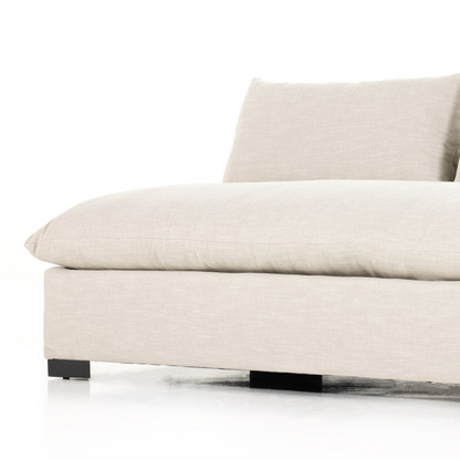 Owen 94 Armless Bench Sofa - Performance + Oatmeal