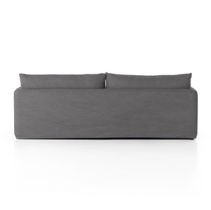 Campbella 96" Bench Cushion Slipcover Sofa - Charcoal