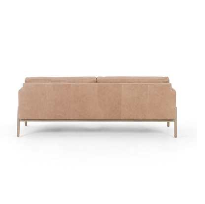 Chasity 84" Top Grain Leather 2 Cushion Sofa - Palermo Nude