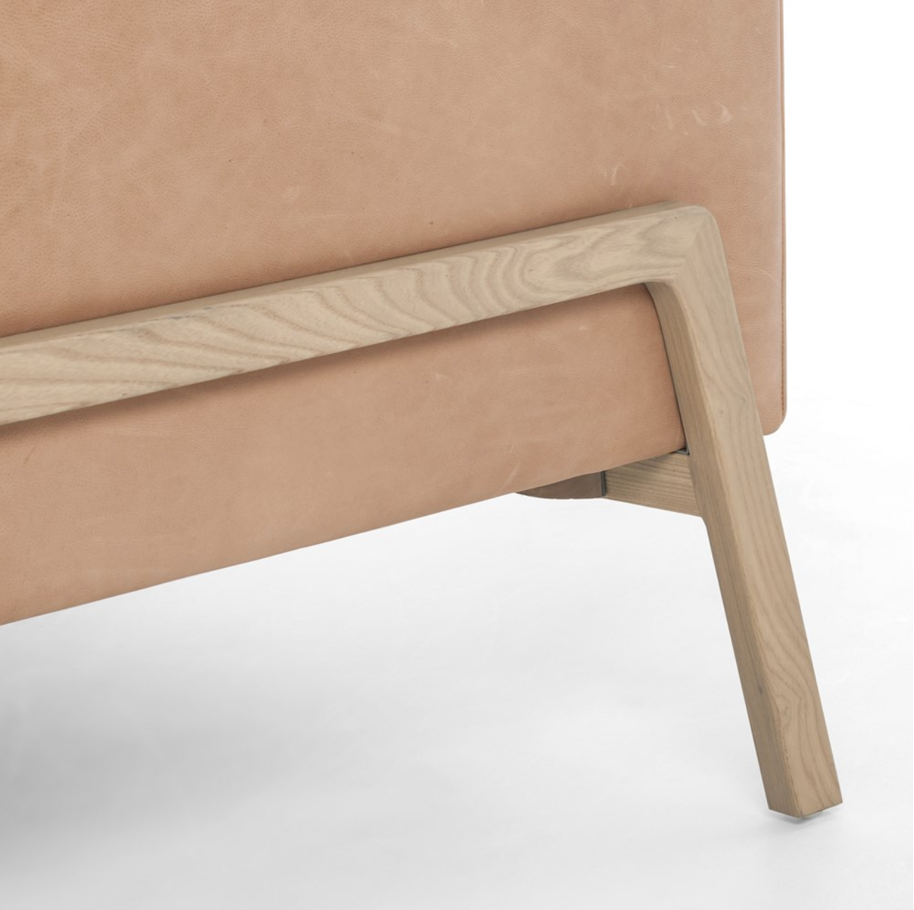 Chasity 84" Top Grain Leather 2 Cushion Sofa - Palermo Nude