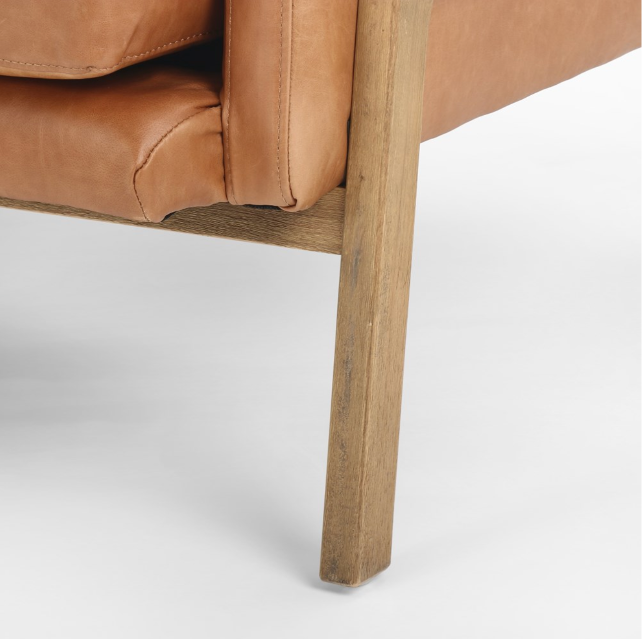 Chasity 84" Top Grain Leather 2 Cushion Sofa - Butterscotch